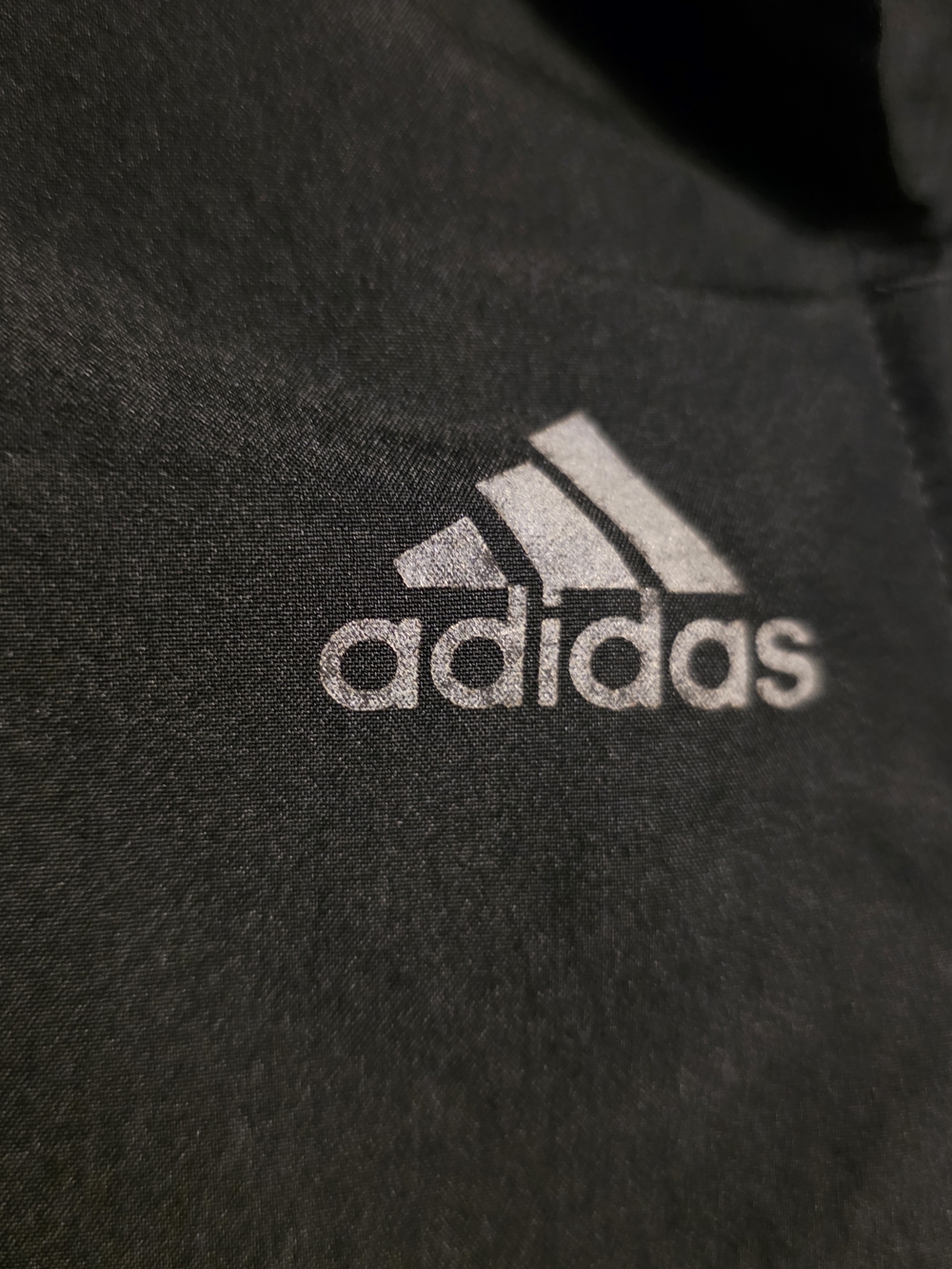 Adidas Black 3 Stripe Track Pants Windbreaker Size Medium - Picture 5 of 5